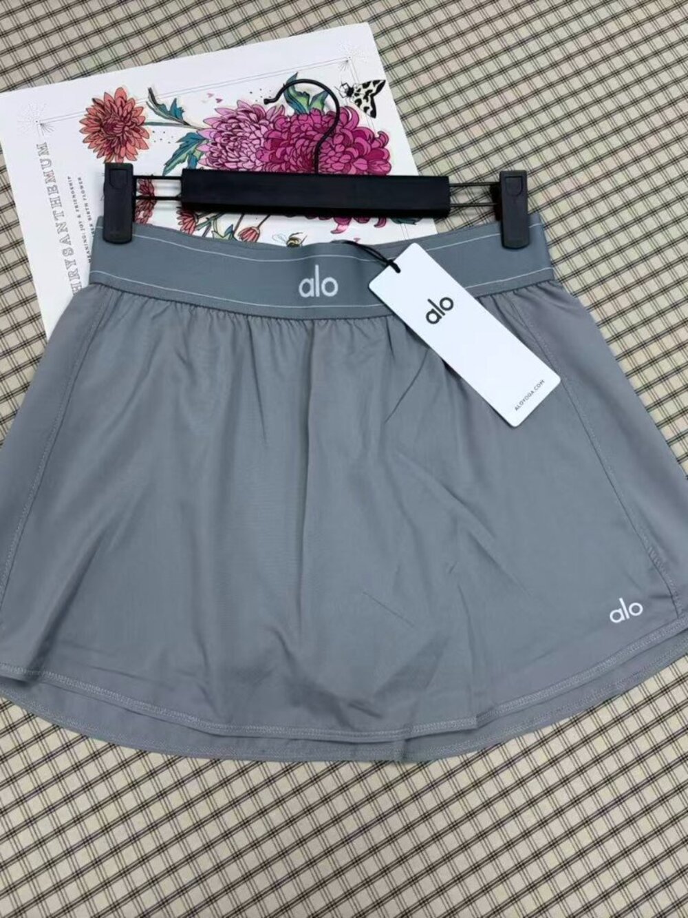 🏌🏻‍♀️ALO Yoga Match Point Tennis Skirt🎾Grey Simple Design Versatile